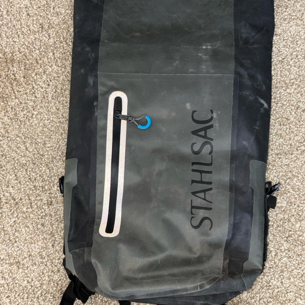 Stahlsac black and grey dry bag backpack